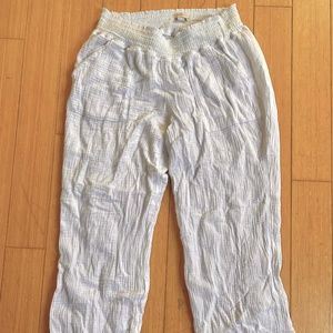 WHITE FLOWY BEACH/SUMMER WIDE LEG PANTS 🌞